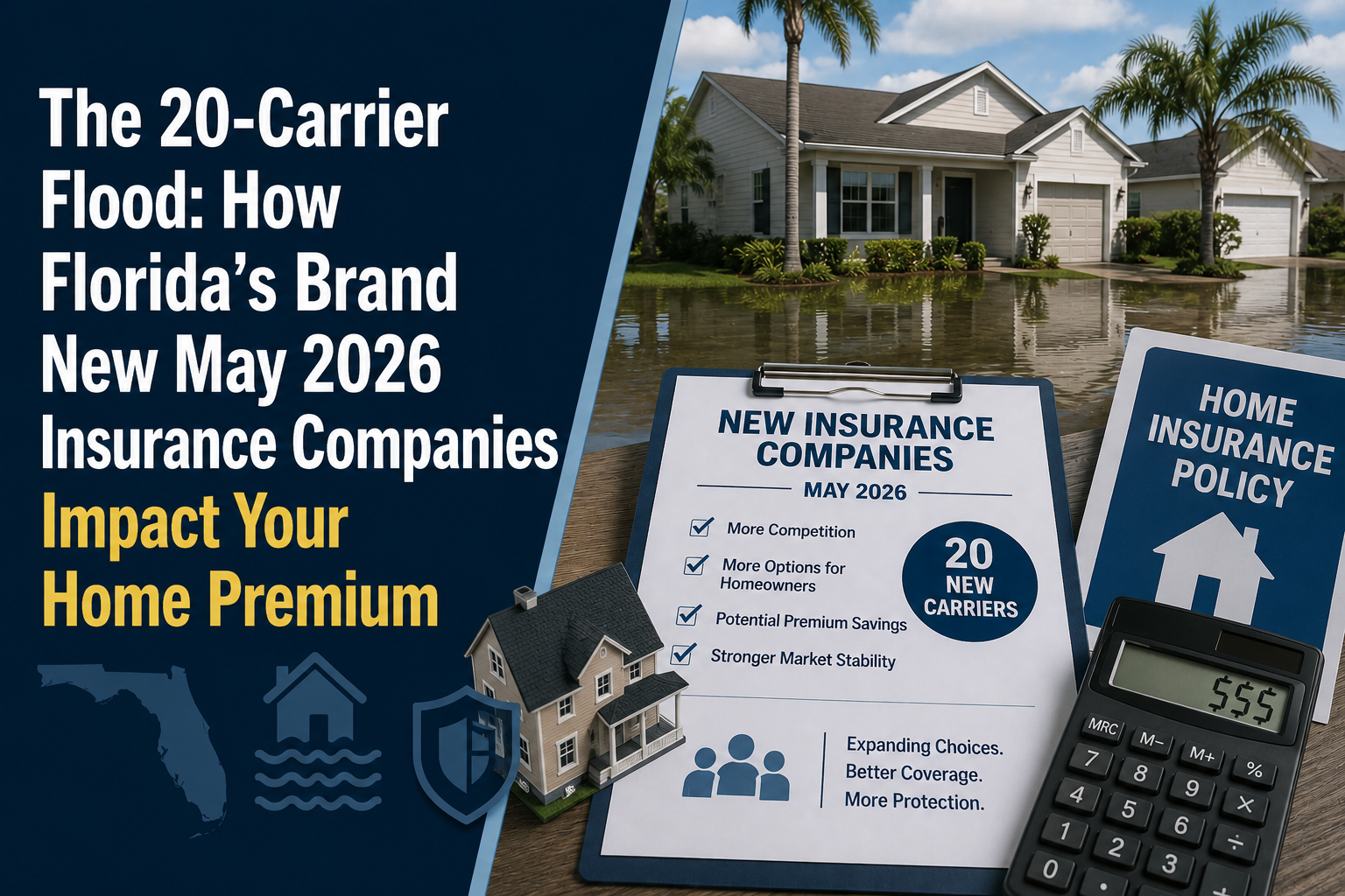 The 20-Carrier Flood: How Florida's New May 2026 Property Insurers Cut Premiums
