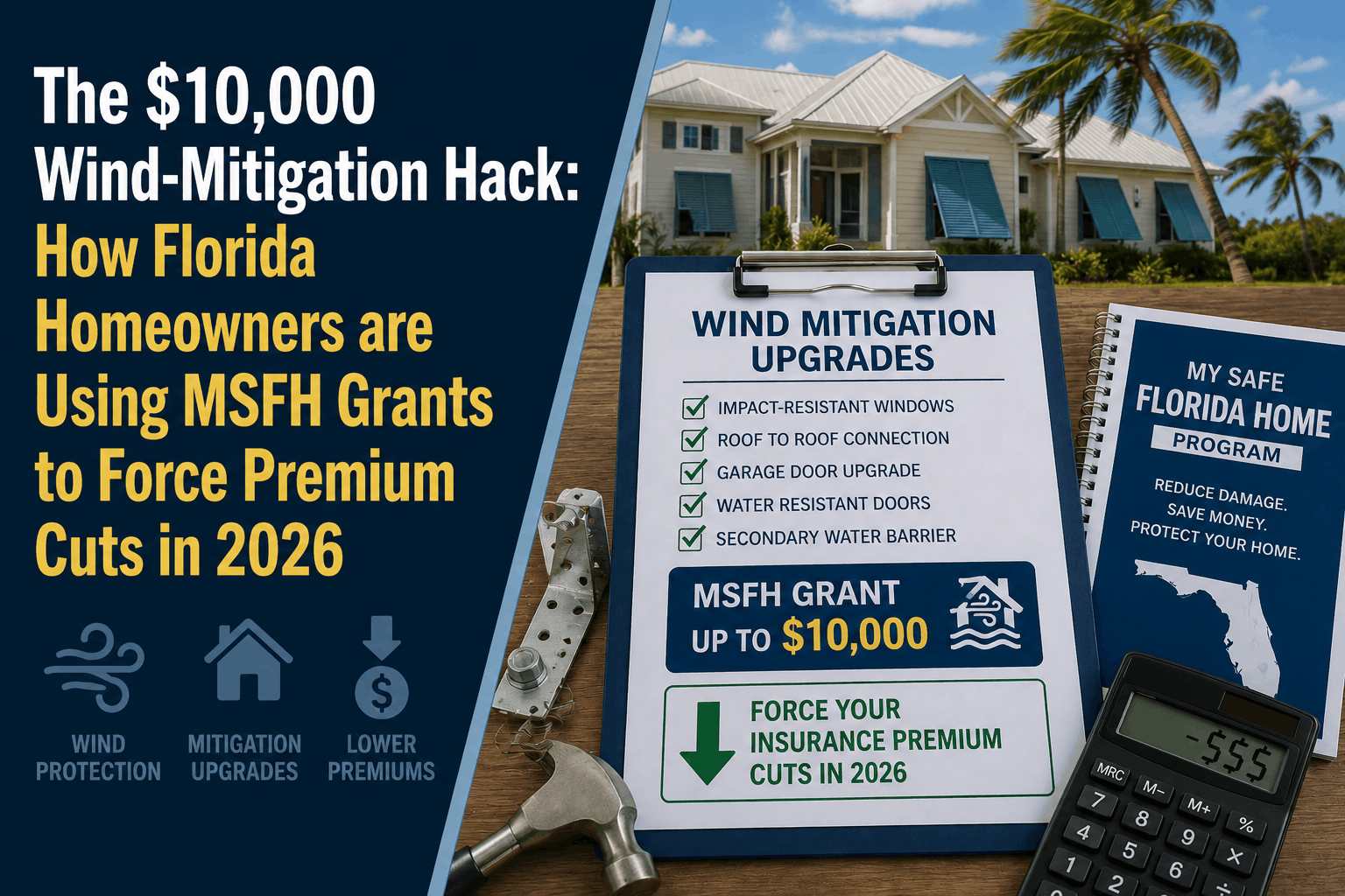 The $10,000 Wind-Mitigation Hack: Florida's 2026 MSFH Grant Guide