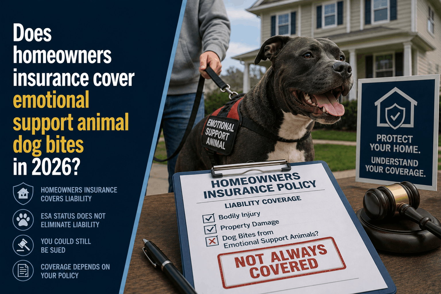 Does Homeowners Insurance Cover ESA Dog Bites? (2026 Guide)
