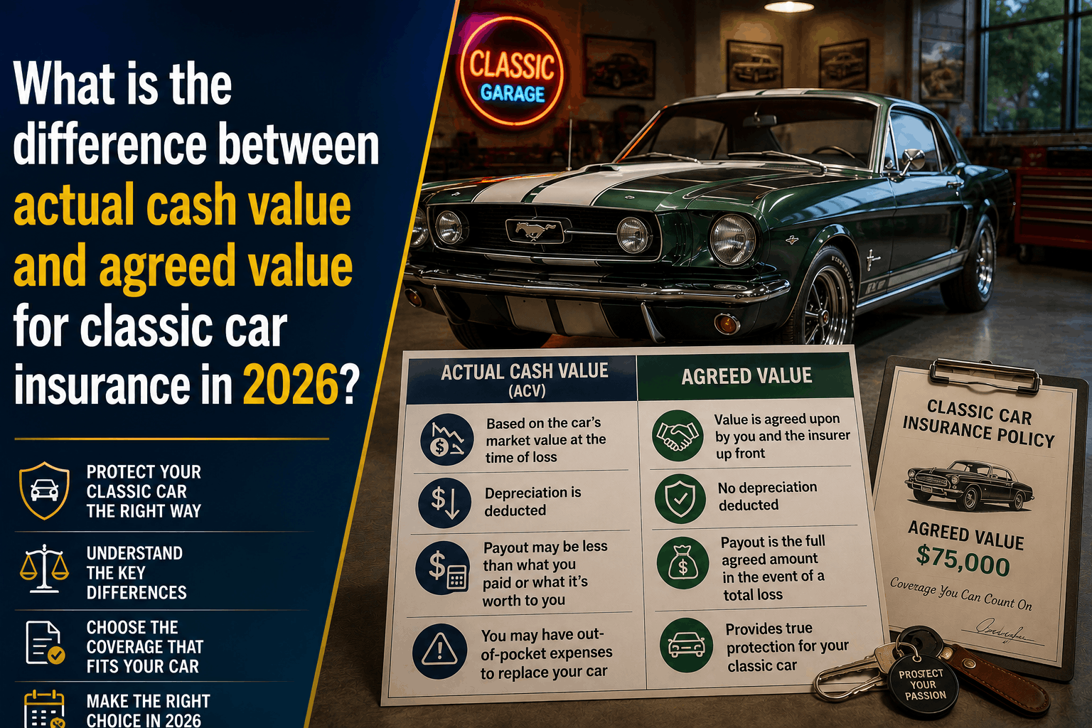 ACV vs. Agreed Value: Classic Car Insurance Guide (2026)
