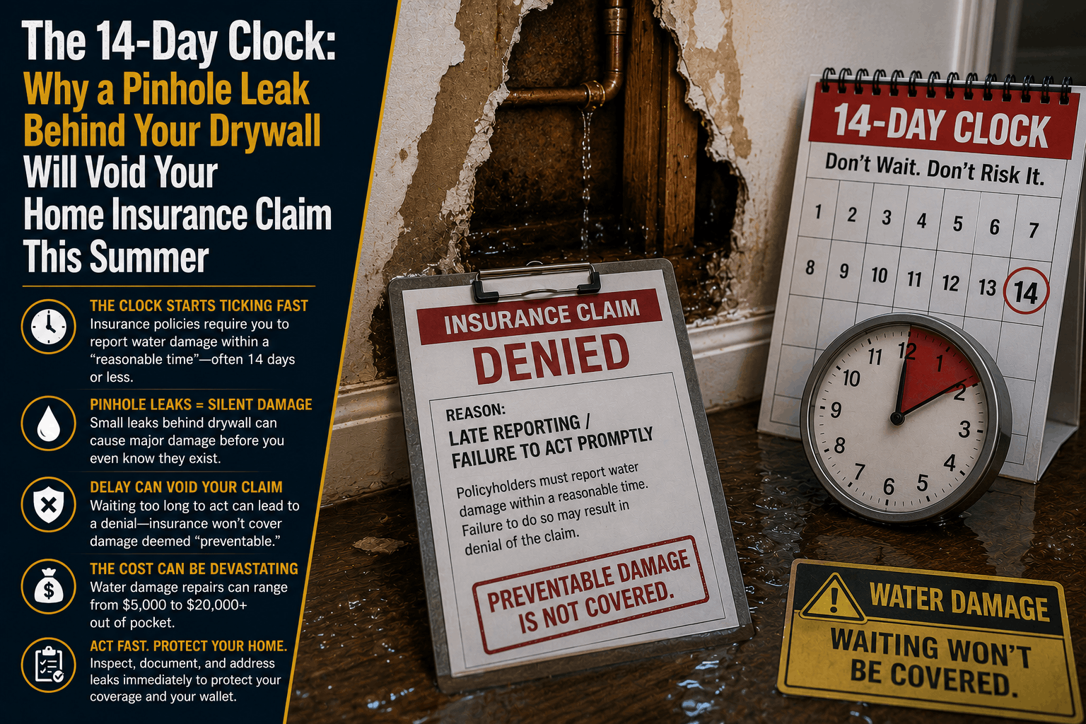 The 14-Day Clock: How a Pinhole Leak Voids Home Insurance