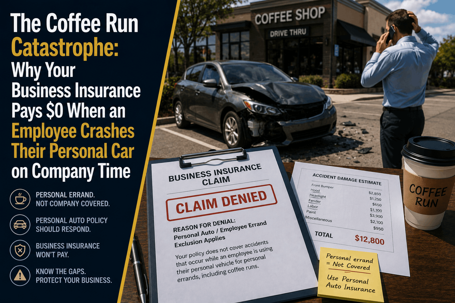 The Coffee Run Catastrophe: Hired & Non-Owned Auto Policy Gaps