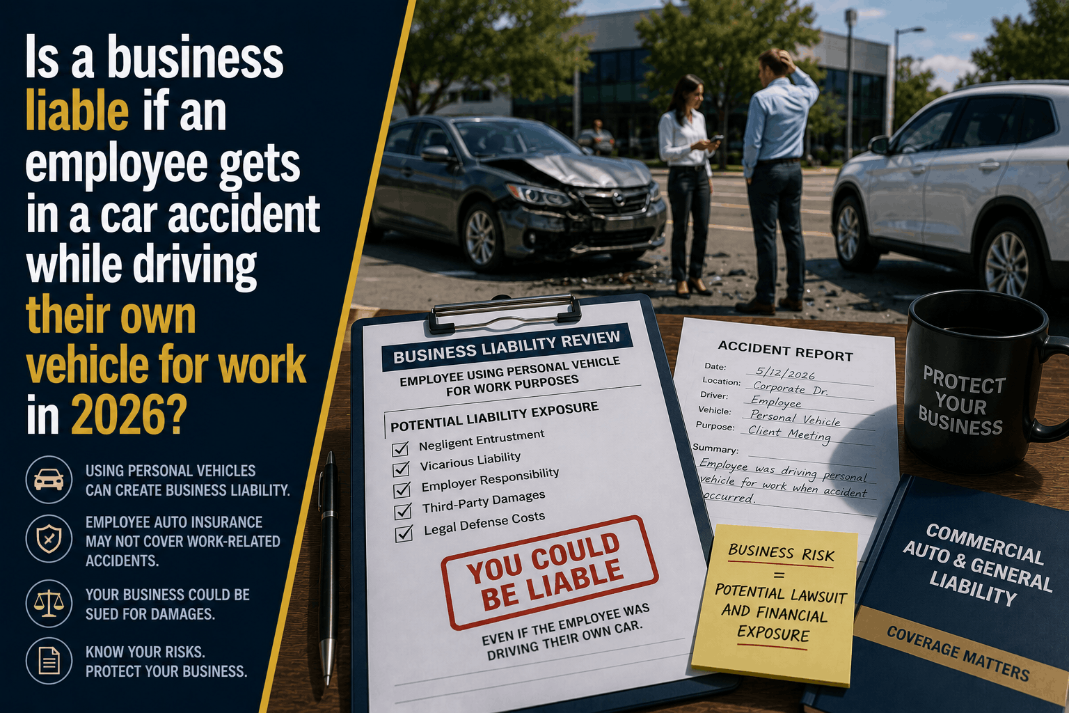 Is a Business Liable If an Employee Crashes a Personal Car for Work?
