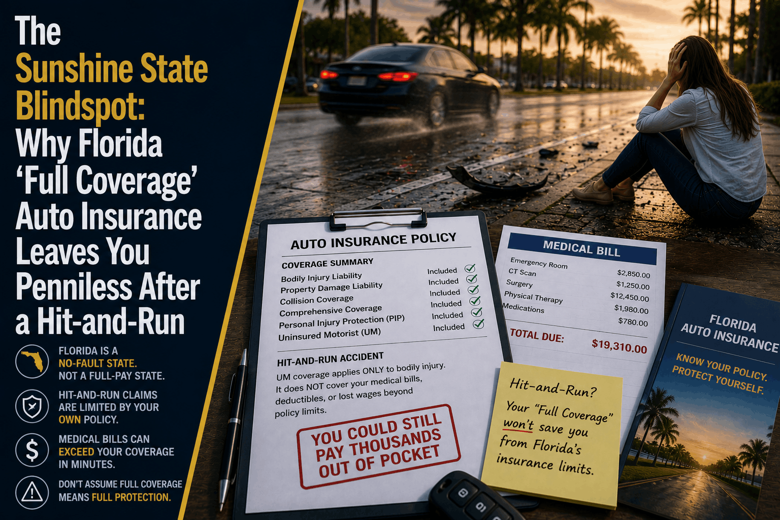 Why Florida Full Coverage Auto Insurance Fails in Hit-and-Runs