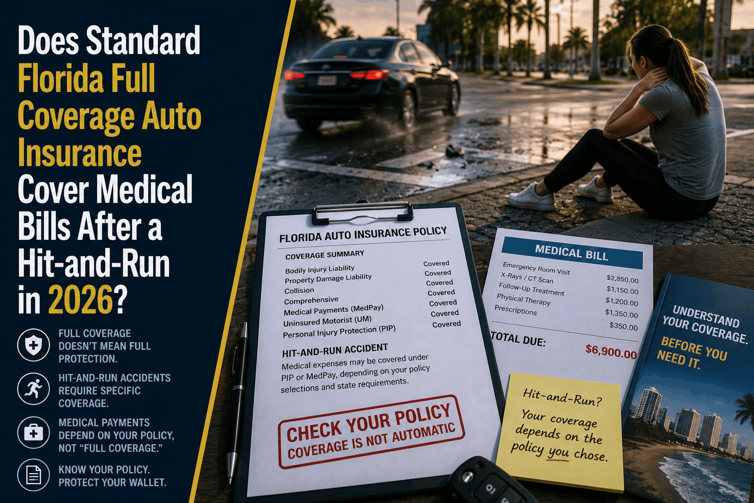 Does Florida Full Coverage Pay Medical Bills in a Hit-and-Run?