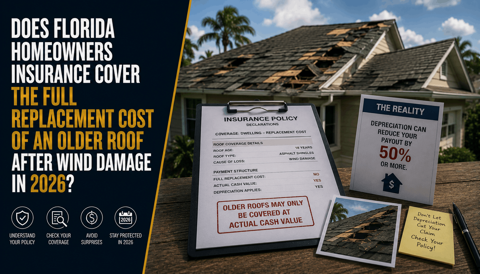 Does Florida Home Insurance Cover Roof Replacement Cost in 2026?