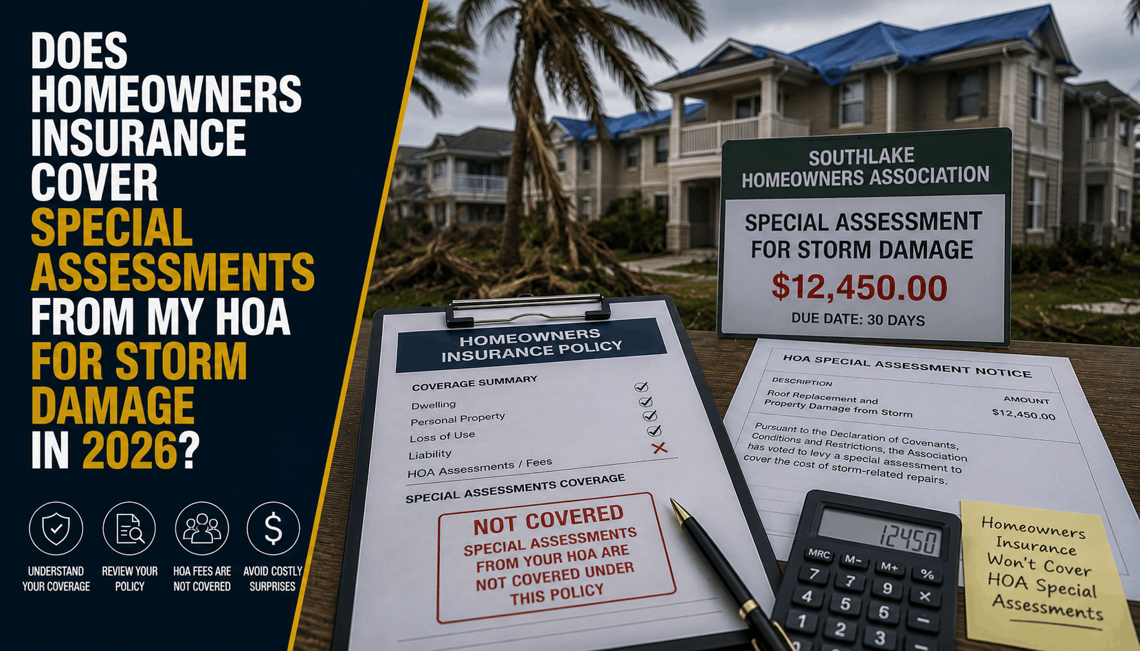 Does Florida Home Insurance Cover HOA Storm Special Assessments? (2026)