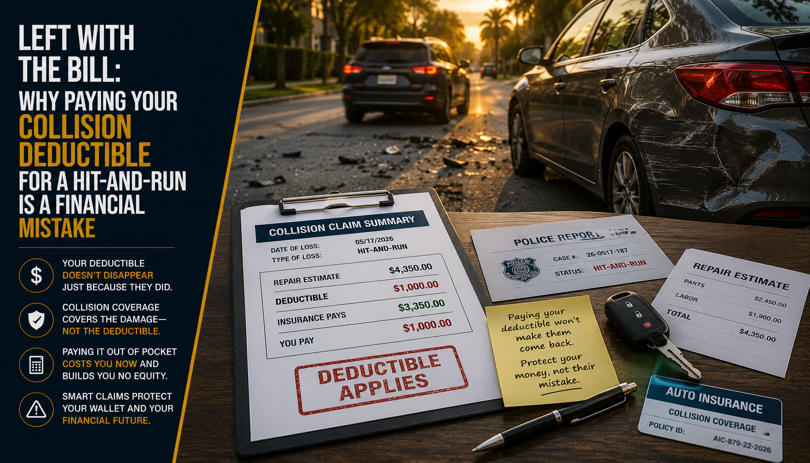 The Hit-and-Run Deductible Trap: Why Paying Out of Pocket is a Mistake