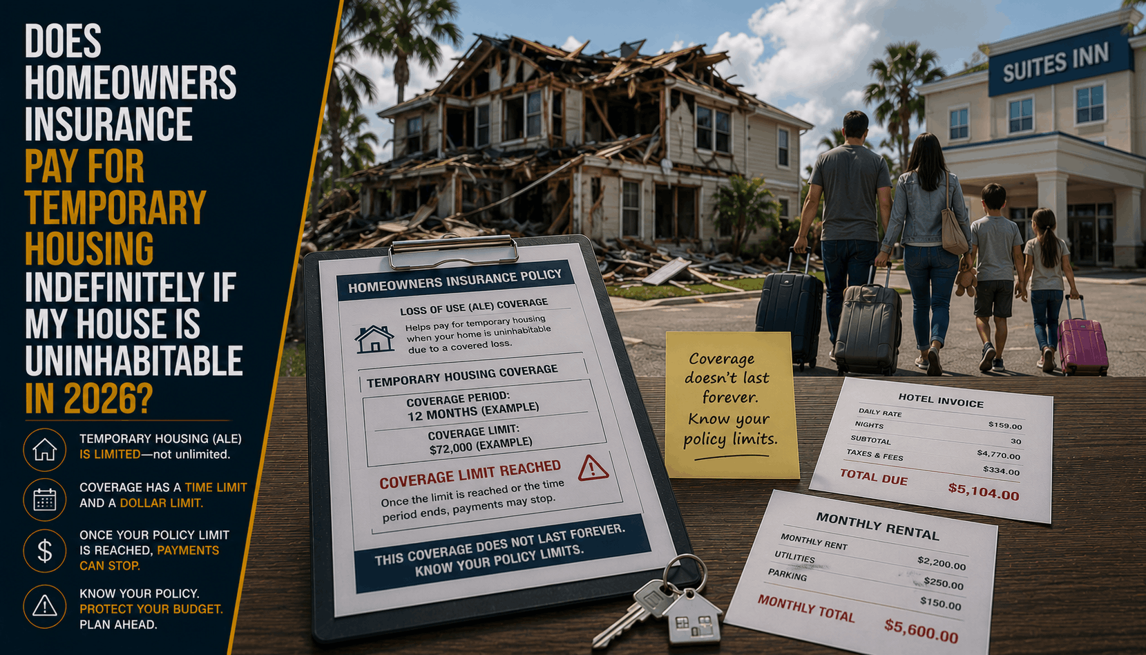 Does Homeowners Insurance Pay for Temporary Housing Indefinitely? (2026)