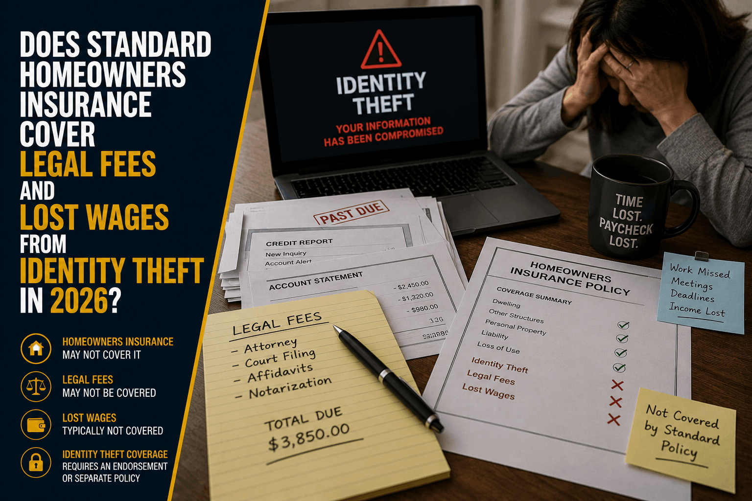 Does Home Insurance Cover Legal Fees & Lost Wages from Identity Theft? (2026)