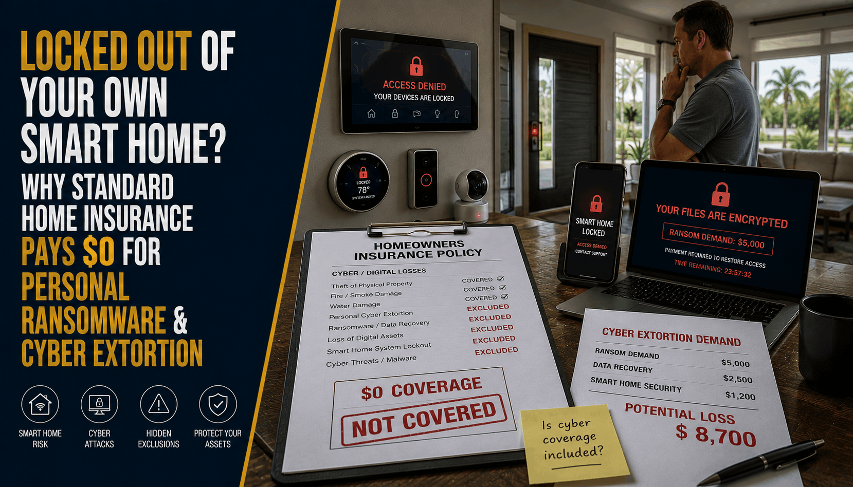 Locked Out of Your Smart Home? Does Insurance Cover Ransomware? (2026)