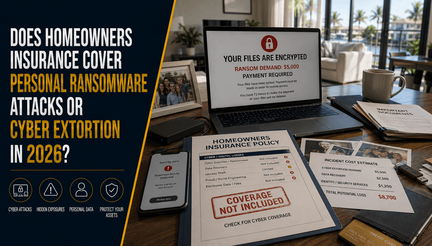 Does Homeowners Insurance Cover Personal Ransomware & Cyber Extortion? (2026)