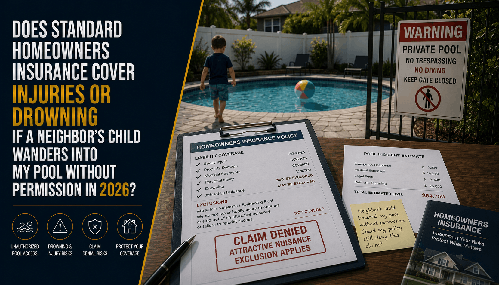 Does Home Insurance Cover Trespassing Child Pool Accidents? (2026)