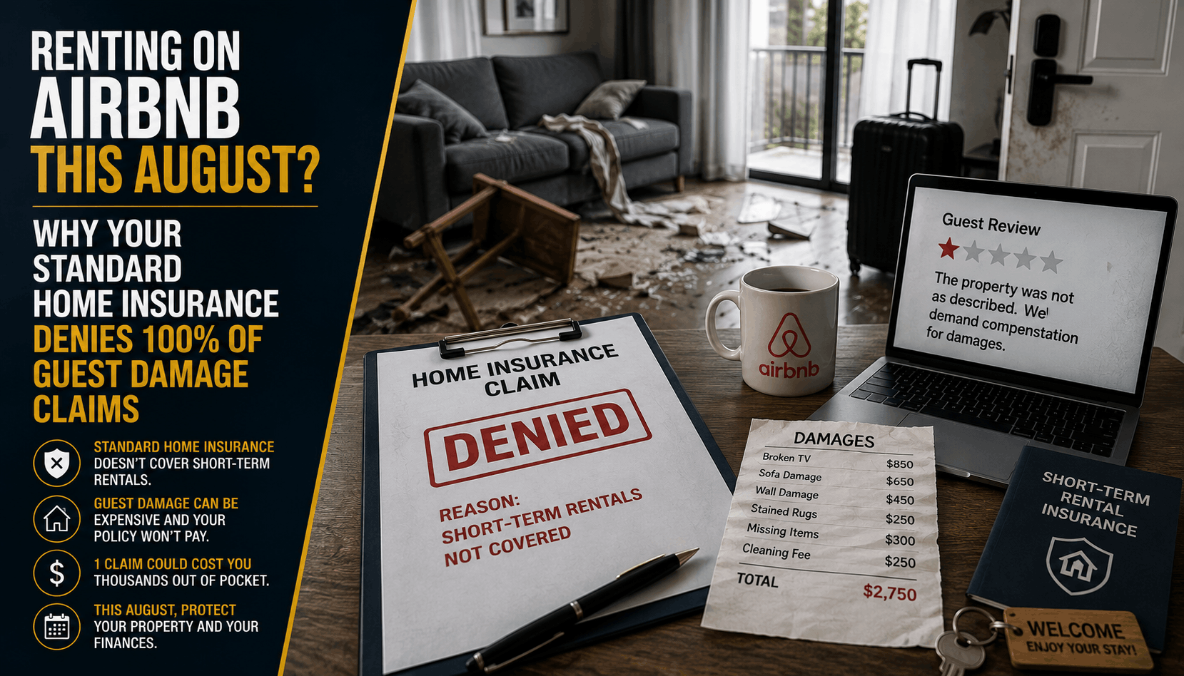 Does Home Insurance Cover Airbnb or Vrbo Guest Damage/Injuries in 2026?