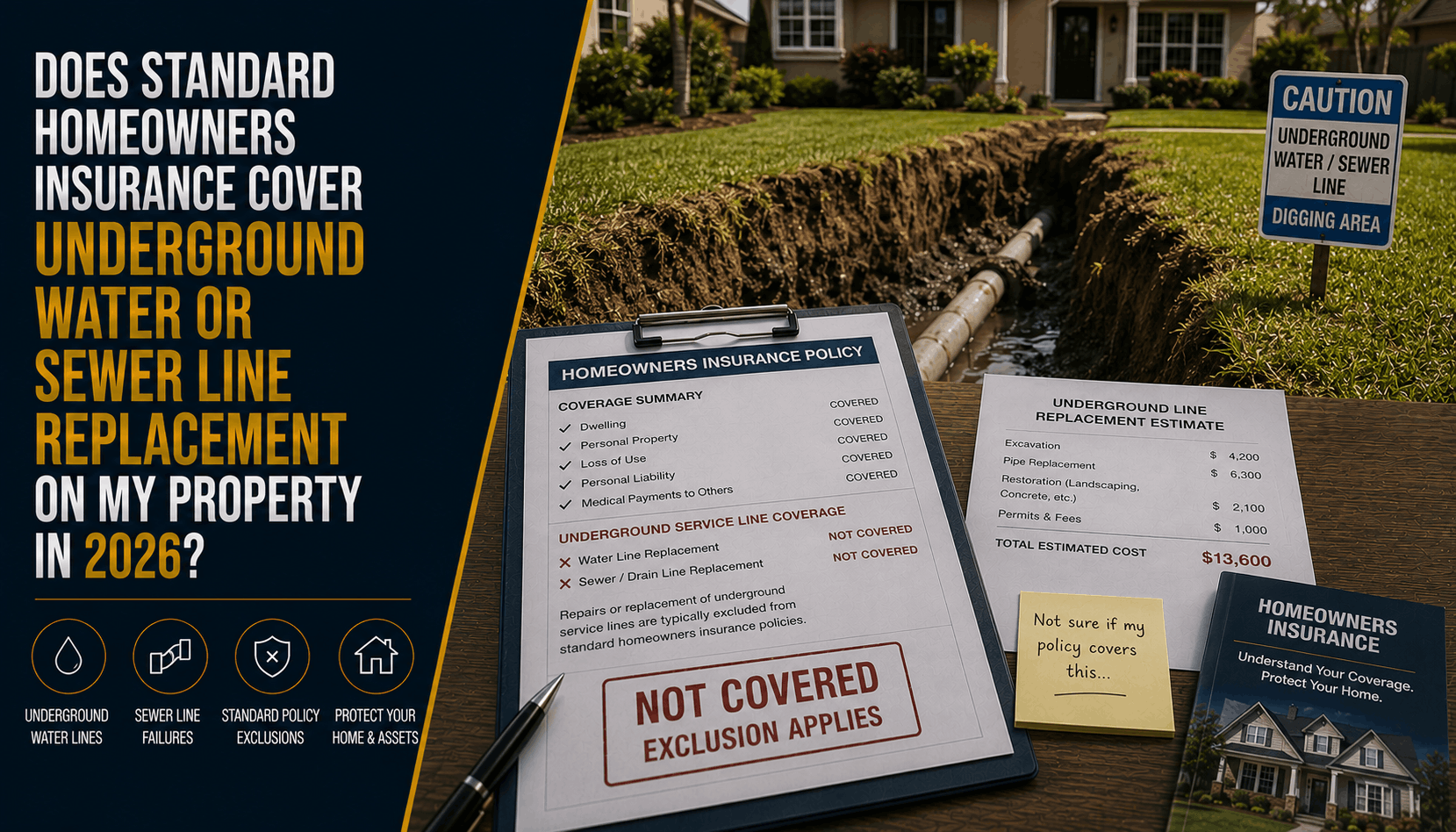 Does Home Insurance Cover Underground Pipe Replacement in 2026?