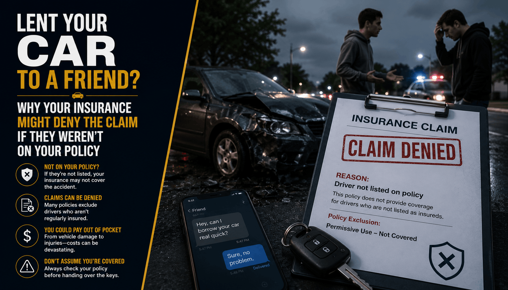 Lent Your Car? Why Insurance Might Deny the Claim in 2026