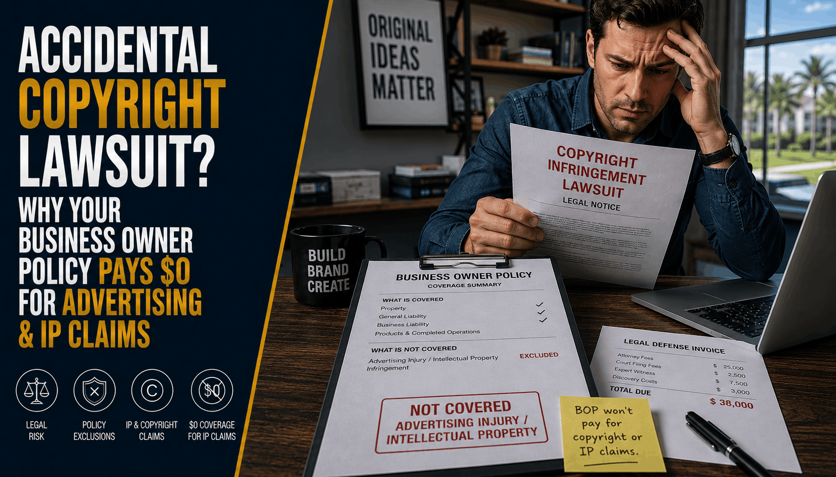 Accidental Copyright Lawsuit? Why Your BOP Pays $0 for IP Claims