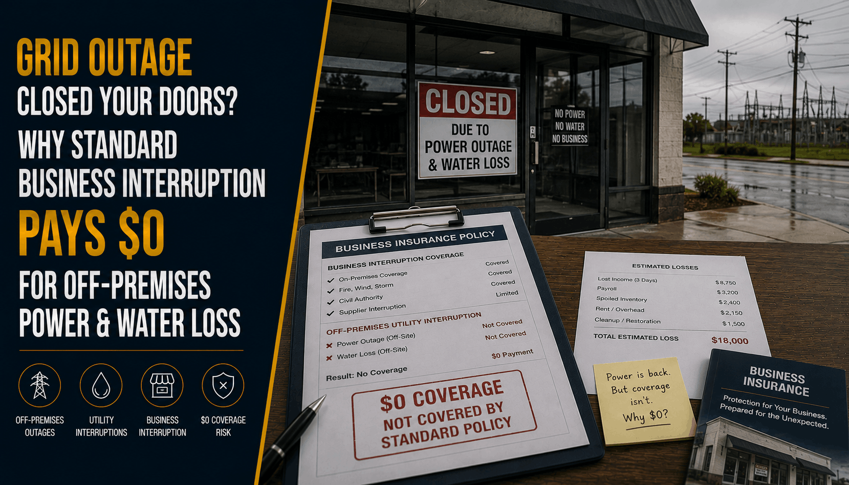 Grid Outage Closed Your Doors? Business Interruption Insurance 2026
