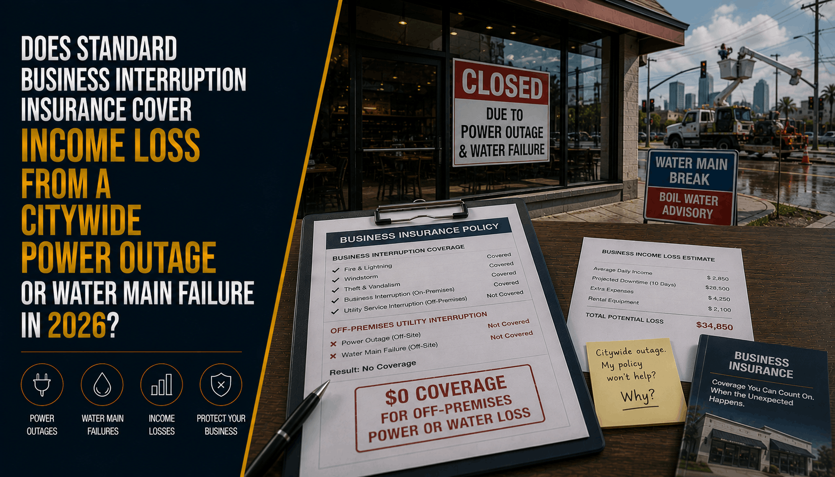 Does Business Interruption Cover Citywide Power Outages in 2026?