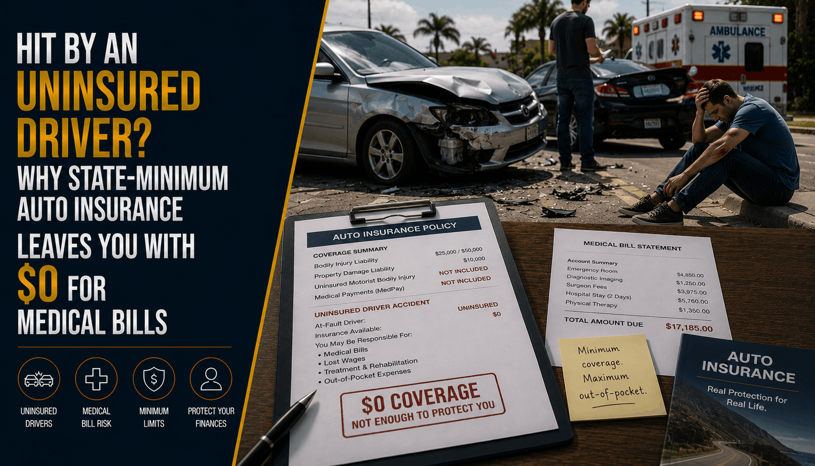 Hit by an Uninsured Driver? State-Minimum Auto Limits Exposed (2026)