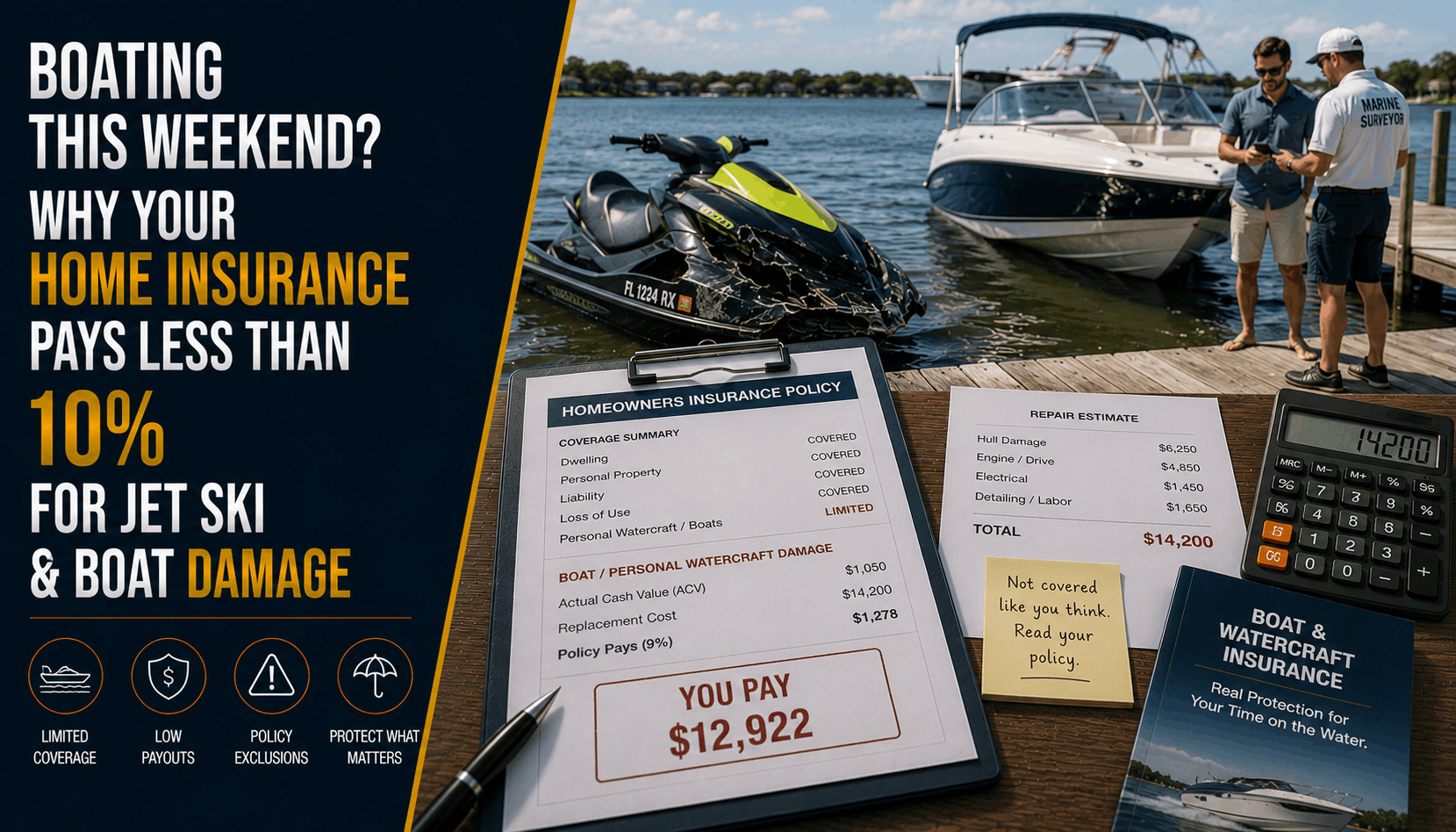 Boating This Weekend? Home Insurance & Jet Ski Damage Realities