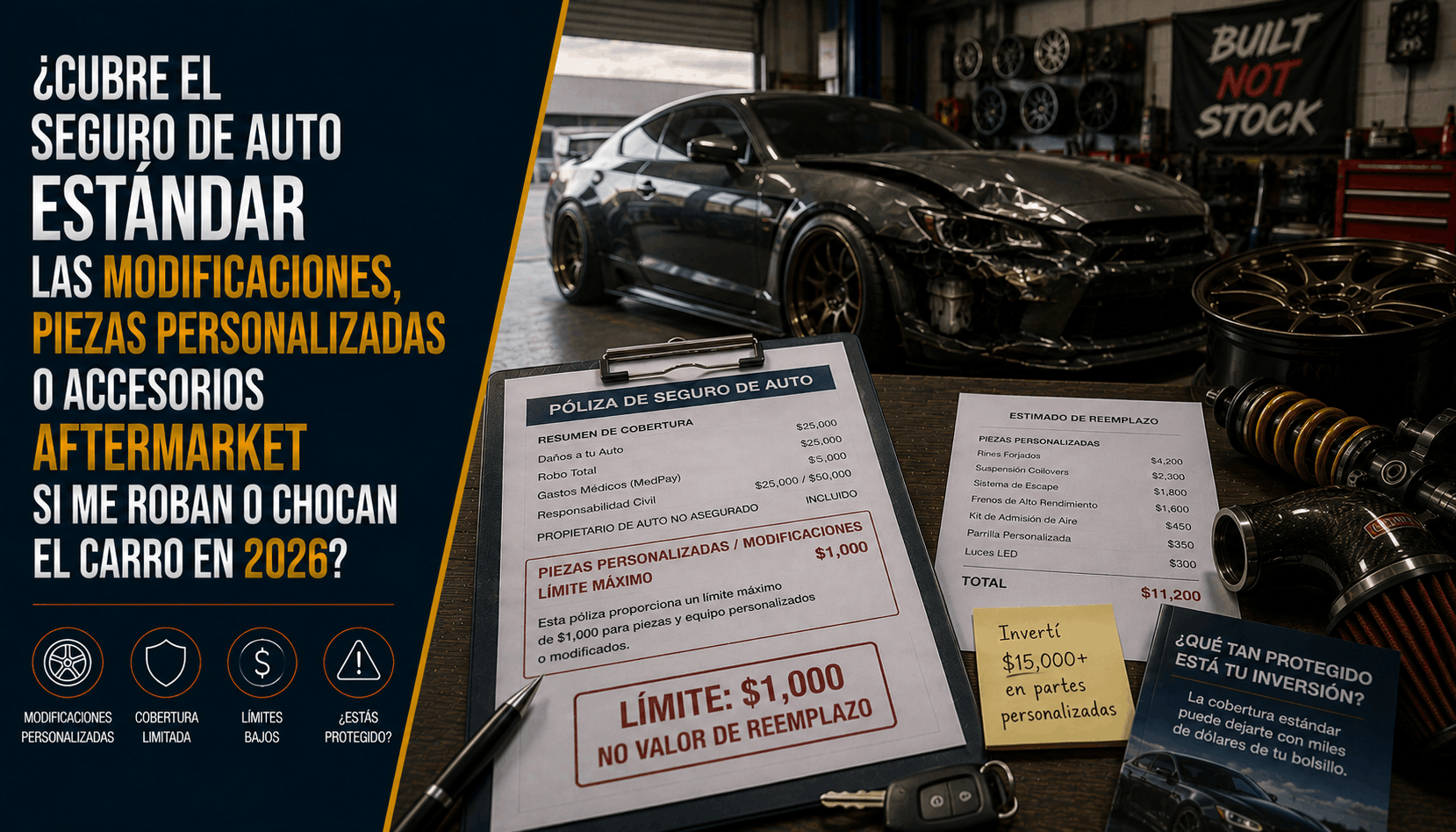 ¿Cubre el Seguro de Auto las Piezas Aftermarket en 2026?