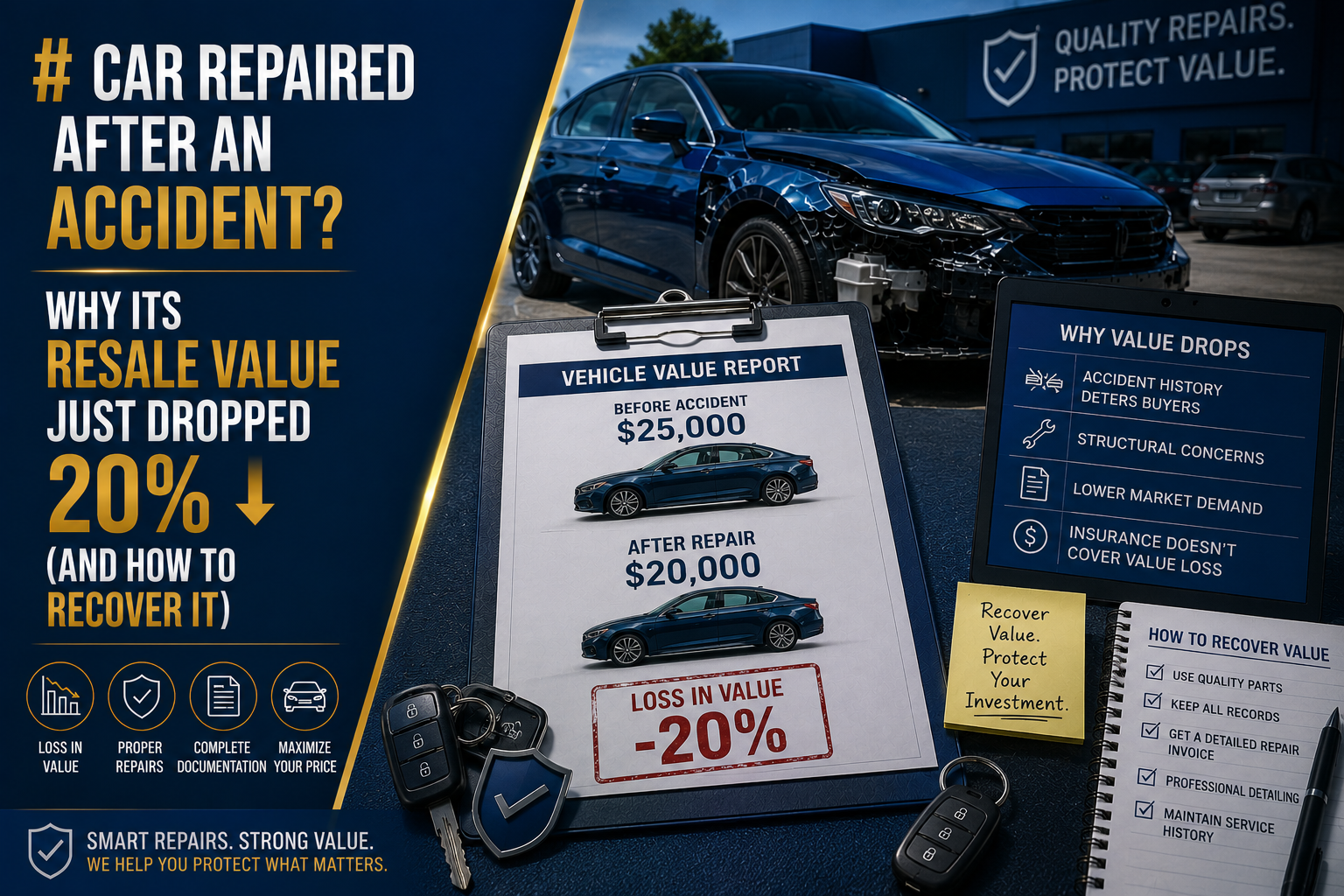 Car Value Dropped 20% After an Accident? How to Recover Diminished Value