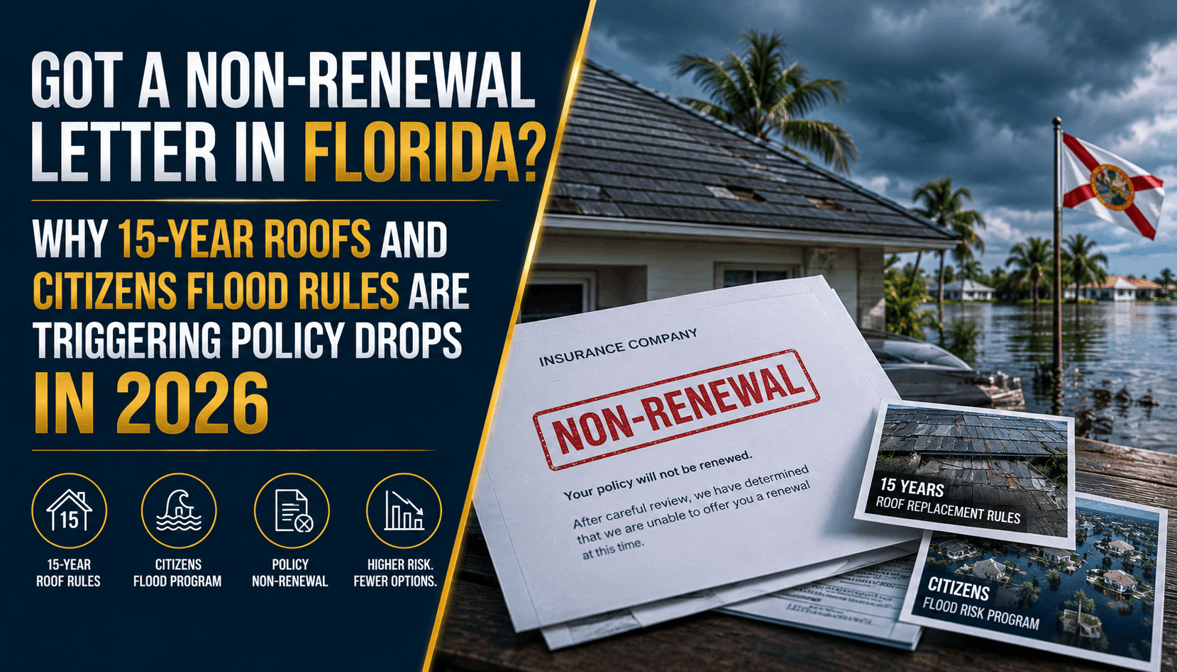 Got a Non-Renewal Letter in Florida? 15-Yr Roofs & Citizens Rules 2026