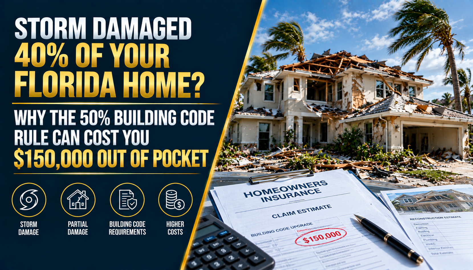 The 50% Rule in Florida: Storm Damage & Building Codes 2026