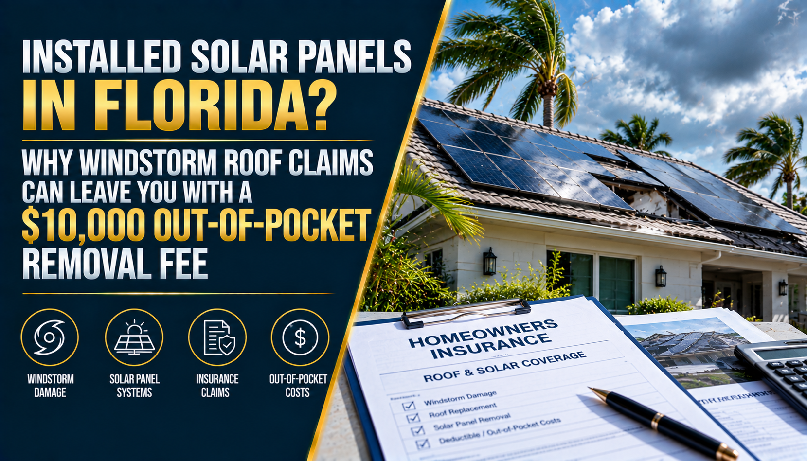 Florida Solar Panels & Windstorm Claims: The $10,000 Detach Fee