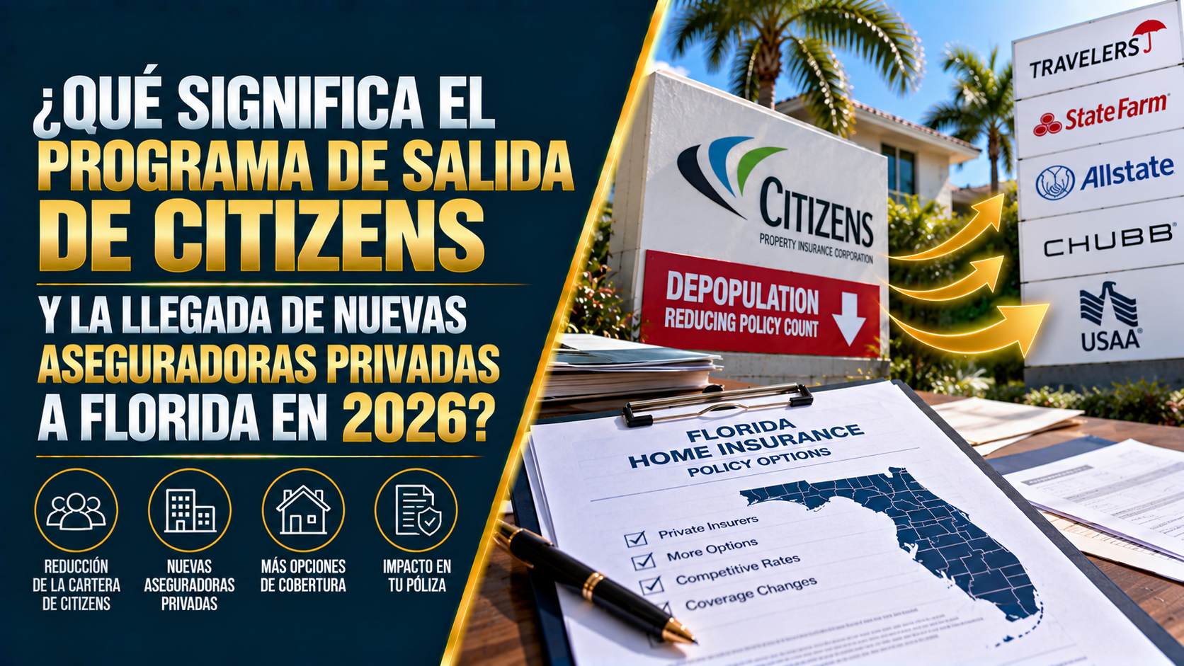 Salida de Citizens en Florida (2026): Nuevas Aseguradoras