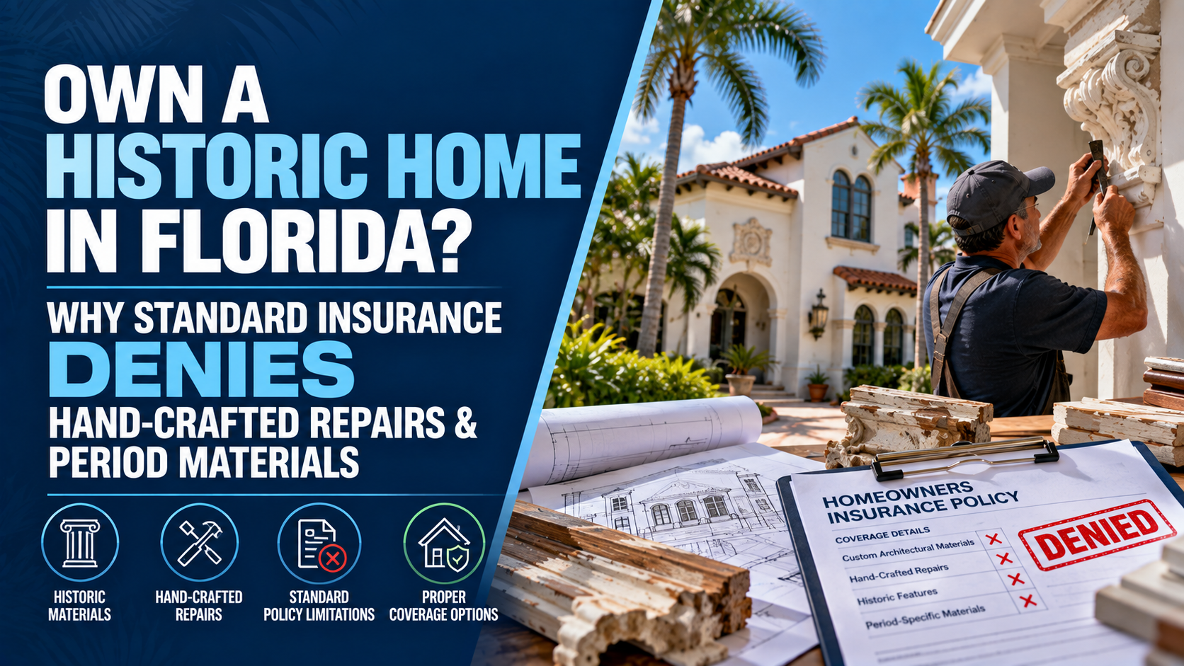 Florida Historic Home Insurance: Coverage for Period Repairs