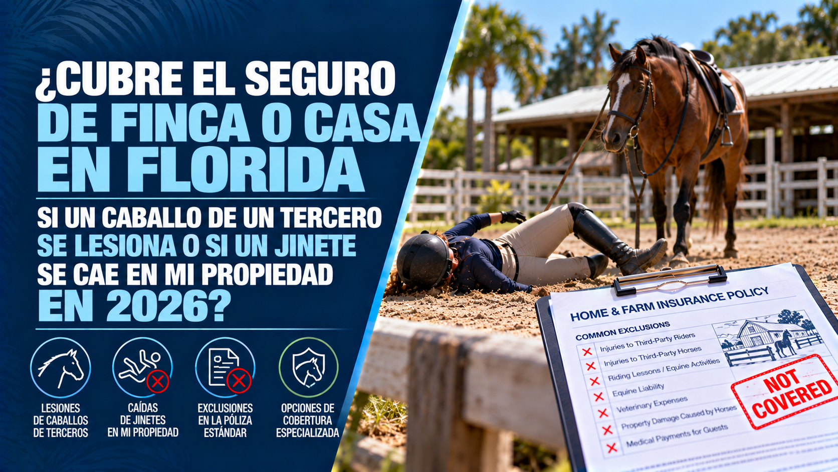 ¿Cubre el Seguro de Finca un Caballo Lesionado en Florida? | 2026