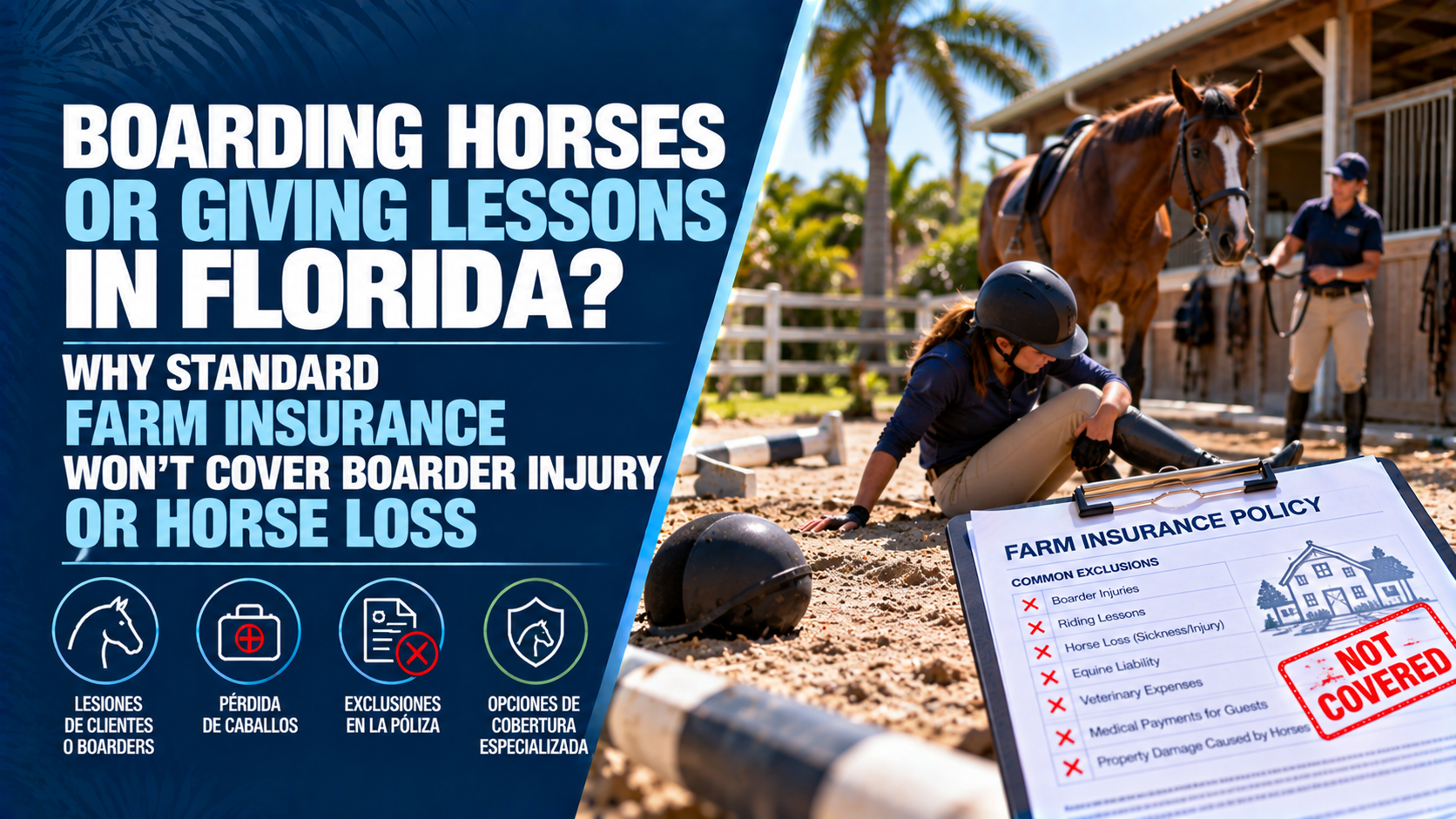 Horse Boarding Insurance in Florida: Boarder Injury & Horse Loss