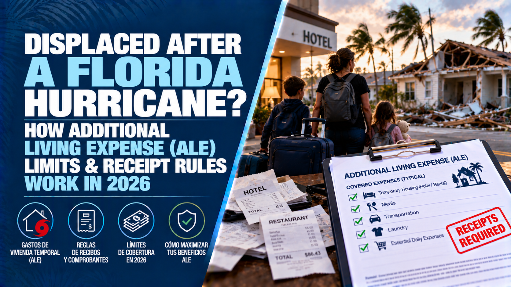 Florida ALE Coverage 2026: Hurricane Displacement & Receipts