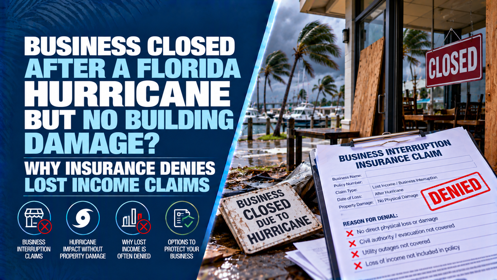 Florida Business Interruption Insurance: Lost Income Claims (2026)