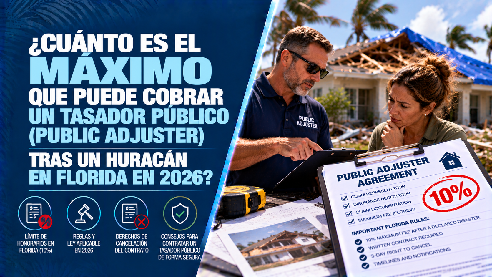 Tarifa Máxima de Tasador Público en Florida (2026): Límite del 10%