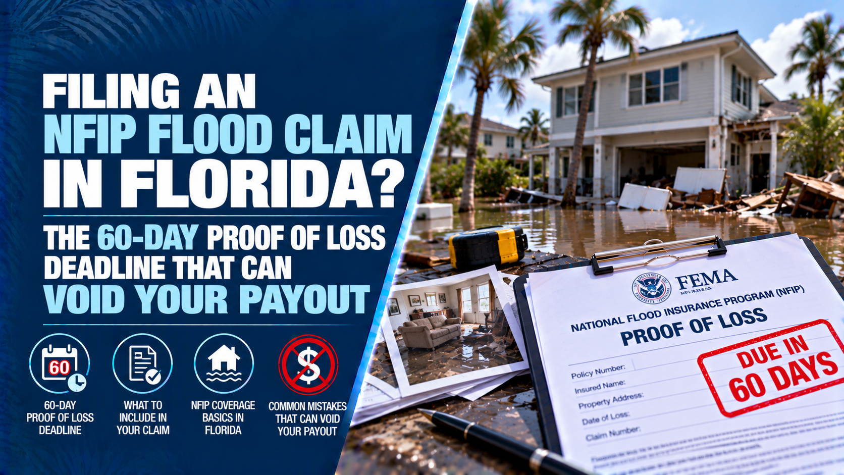 Filing an NFIP Flood Claim in Florida: The 60-Day Proof of Loss Rule