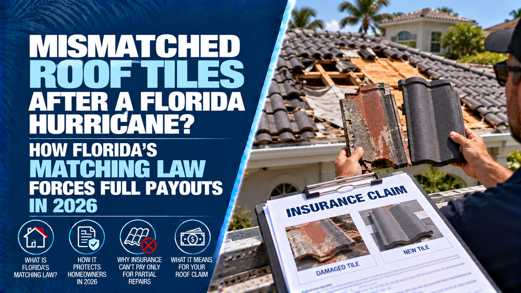 Florida Roof Matching Law 2026: Mismatched Tiles & Insurance Claims