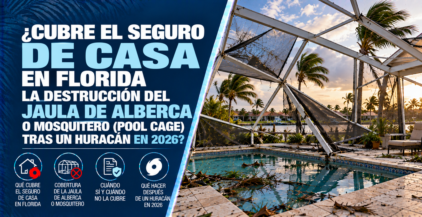 Seguro de Casa en Florida: Cobertura de Jaula de Alberca (2026)