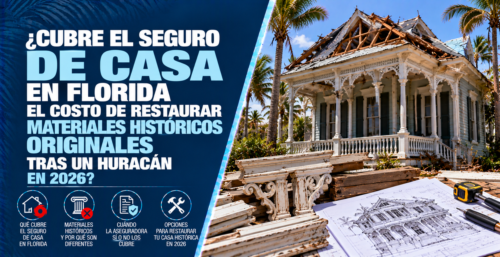 Seguro de Casa en Florida: Restauración Histórica y Huracanes (2026)