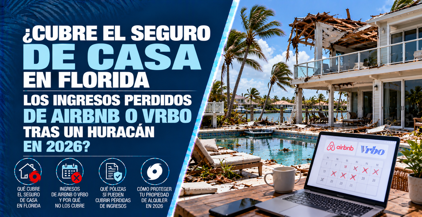 Seguro de Casa en Florida: Ingresos de Airbnb y Huracanes (2026)